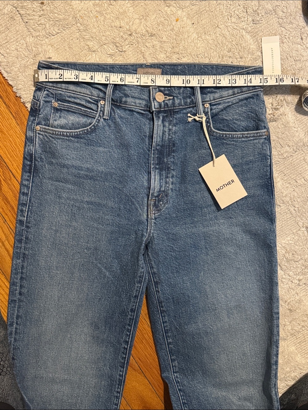 MOTHER Straight Leg Jeans in Light Blue Wash - Picture 9 of 11